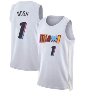 Youth Chris Bosh Miami Heat White Swingman 2022/23 City Edition Jersey
