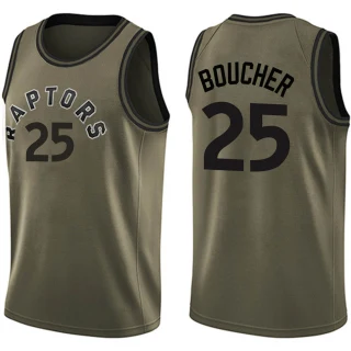 Youth Chris Boucher Toronto Raptors Green Swingman Salute to Service Jersey