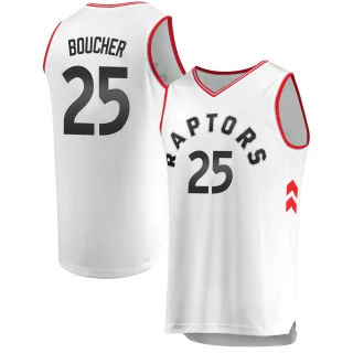 Youth Chris Boucher Toronto Raptors White Fast Break Jersey - Association Edition