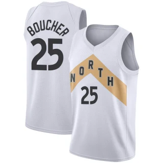 Youth Chris Boucher Toronto Raptors White Swingman 2018/19 Jersey - City Edition