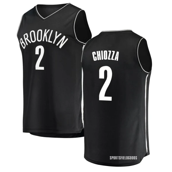 Youth Chris Chiozza Brooklyn Nets Black Fast Break Jersey - Icon Edition