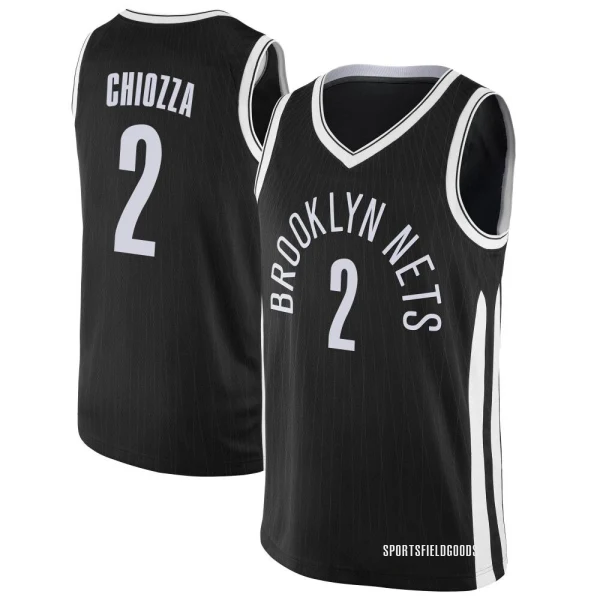 Youth Chris Chiozza Brooklyn Nets Black Swingman Jersey - City Edition