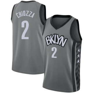 Youth Chris Chiozza Brooklyn Nets Gray Swingman Jordan Brand 2020/21 Jersey - Statement Edition