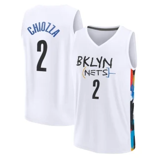 Youth Chris Chiozza Brooklyn Nets White Fast Break 2022/23 City Edition Jersey