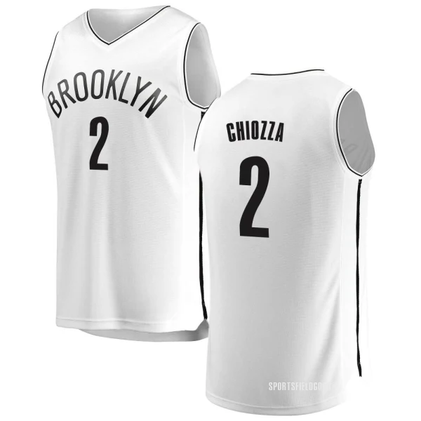 Youth Chris Chiozza Brooklyn Nets White Fast Break Jersey - Association Edition