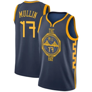 Youth Chris Mullin Golden State Warriors Gold Swingman Navy 2018/19 Jersey - City Edition