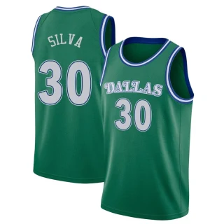 Youth Chris Silva Dallas Mavericks Green Swingman 2020/21 Hardwood Classics Jersey