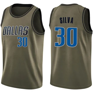 Youth Chris Silva Dallas Mavericks Green Swingman Salute to Service Jersey
