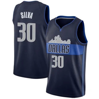 Youth Chris Silva Dallas Mavericks Navy Swingman Jersey - Statement Edition