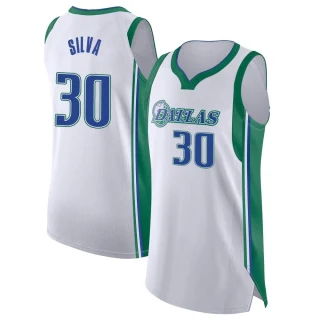 Youth Chris Silva Dallas Mavericks White Authentic 2021/22 City Edition Jersey