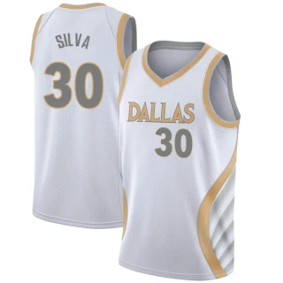 Youth Chris Silva Dallas Mavericks White Swingman 2020/21 Jersey - City Edition