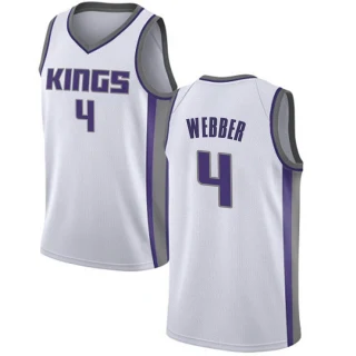 Youth Chris Webber Sacramento Kings White Swingman Jersey - Association Edition