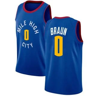 Youth Christian Braun Denver Nuggets Blue Swingman Jersey - Statement Edition