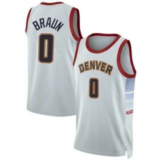 Youth Christian Braun Denver Nuggets Swingman Silver 2022/23 City Edition Jersey