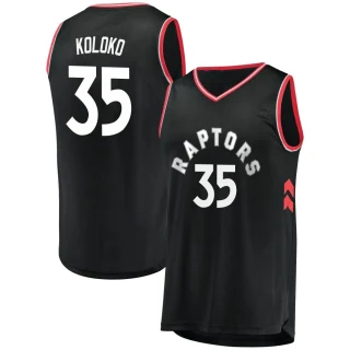 Youth Christian Koloko Toronto Raptors Black Fast Break Jersey - Statement Edition