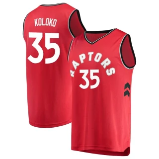 Youth Christian Koloko Toronto Raptors Red Fast Break Jersey - Icon Edition