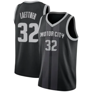 Youth Christian Laettner Detroit Pistons Black Swingman 2018/19 Jersey - City Edition