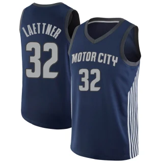 Youth Christian Laettner Detroit Pistons Navy Swingman Jersey - City Edition