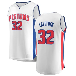 Youth Christian Laettner Detroit Pistons White Fast Break Jersey - Association Edition