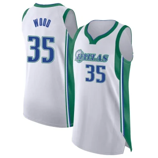 Youth Christian Wood Dallas Mavericks White Authentic 2021/22 City Edition Jersey