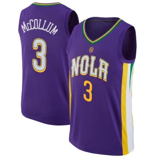 Youth CJ McCollum New Orleans Pelicans Purple Swingman Jersey - City Edition