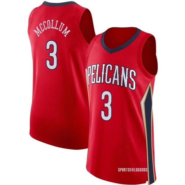 Youth CJ McCollum New Orleans Pelicans Red Authentic Jersey - Statement Edition