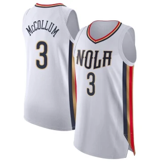 Youth CJ McCollum New Orleans Pelicans White Authentic 2021/22 City Edition Jersey