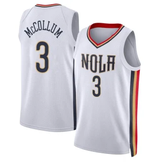 Youth CJ McCollum New Orleans Pelicans White Swingman 2021/22 City Edition Jersey