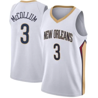 Youth CJ McCollum New Orleans Pelicans White Swingman Jersey - Association Edition