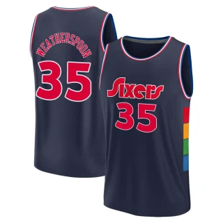 Youth Clarence Weatherspoon Philadelphia 76ers Navy Fast Break 2021/22 Replica City Edition Jersey