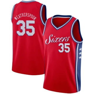 Youth Clarence Weatherspoon Philadelphia 76ers Red Swingman Jersey - Statement Edition