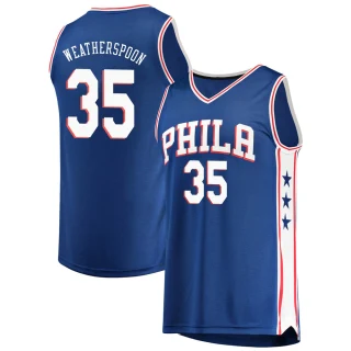 Youth Clarence Weatherspoon Philadelphia 76ers Royal Fast Break Jersey - Icon Edition