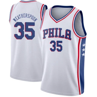 Youth Clarence Weatherspoon Philadelphia 76ers White Swingman Jersey - Association Edition