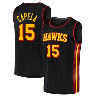 Youth Clint Capela Atlanta Hawks Black Fast Break 2020/21 Jersey - Statement Edition