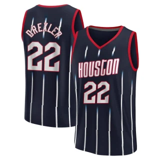 Youth Clyde Drexler Houston Rockets Navy Fast Break 2022/23 City Edition Jersey