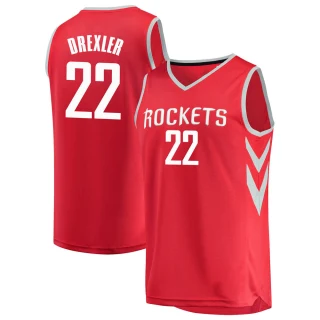 Youth Clyde Drexler Houston Rockets Red Fast Break Jersey - Icon Edition