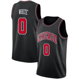 Youth Coby White Chicago Bulls White Swingman Black Jersey - Statement Edition