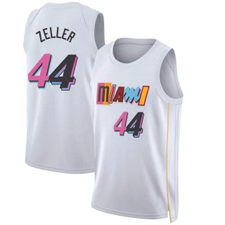 Youth Cody Zeller Miami Heat White Swingman 2022/23 City Edition Jersey