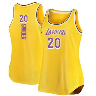 Youth Cole Swider Los Angeles Lakers Gold Authentic 2020/21 Jersey - Icon Edition