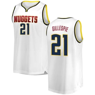 Youth Collin Gillespie Denver Nuggets White Fast Break 2018/19 Jersey - Association Edition