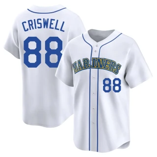 Youth Cooper Criswell Seattle Mariners White Limited Throwback Cooperstown Collection Jersey