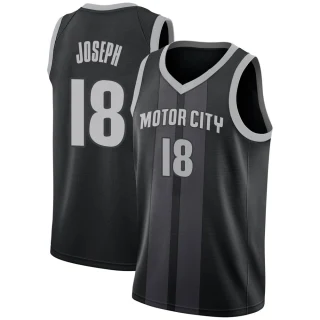 Youth Cory Joseph Detroit Pistons Black Swingman 2018/19 Jersey - City Edition