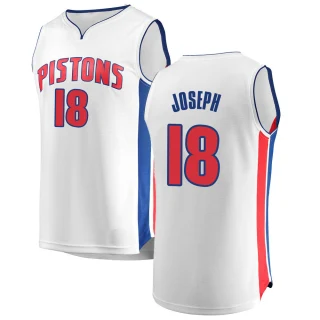 Youth Cory Joseph Detroit Pistons White Fast Break Jersey - Association Edition