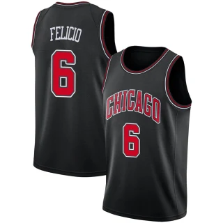 Youth Cristiano Felicio Chicago Bulls Black Swingman Jersey - Statement Edition