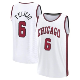 Youth Cristiano Felicio Chicago Bulls White Swingman 2022/23 City Edition Jersey