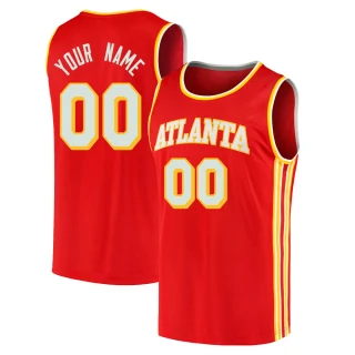 Youth Custom Atlanta Hawks Red Fast Break Custom 2020/21 Jersey - Icon Edition
