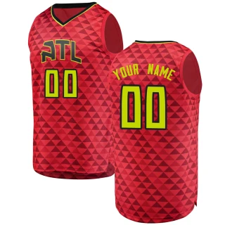 Youth Custom Atlanta Hawks Red Fast Break Custom Jersey - Statement Edition