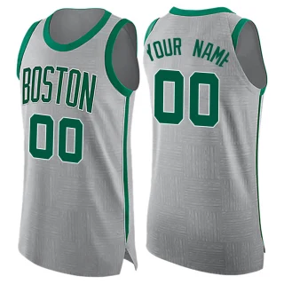 Youth Custom Boston Celtics Gray Swingman Custom Jersey - City Edition