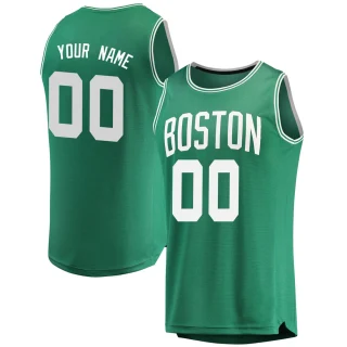Youth Custom Boston Celtics Green Fast Break Custom Jersey - Icon Edition