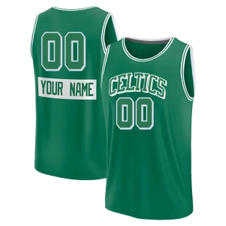 Youth Custom Boston Celtics Green Fast Break Custom Kelly 2021/22 Replica City Edition Jersey